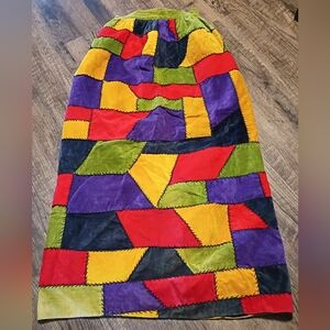 Vintage Handmade Multi Colored BEAUTIFUL Quilted Patchwork (Maxi) Skirt Size XS